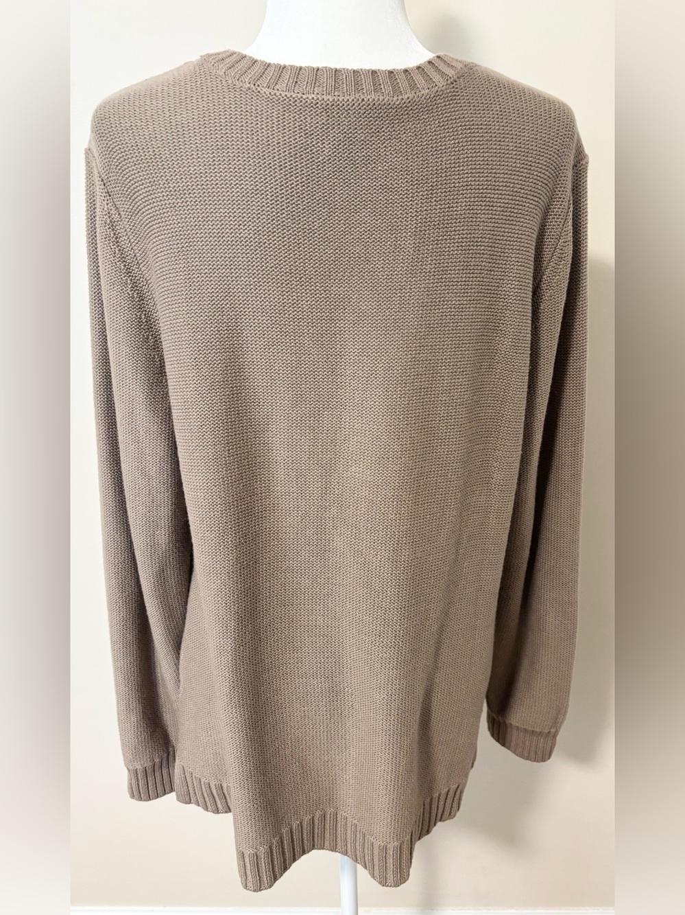 Coldwater Creek Light Brown Sunflower Oversized Cotton Blend Sweater - Picture 12 of 12
